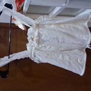 White Lace Sleeveless Top